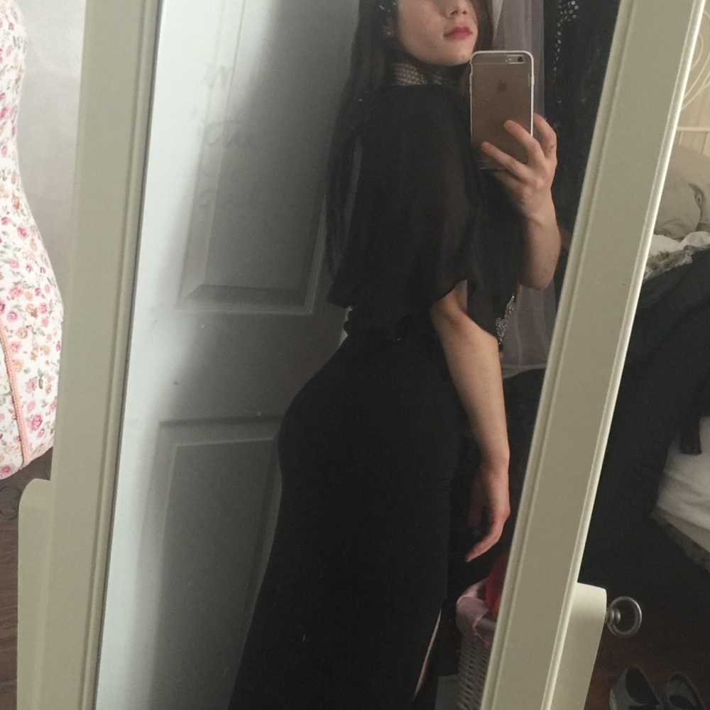 Black Mesh Dress
